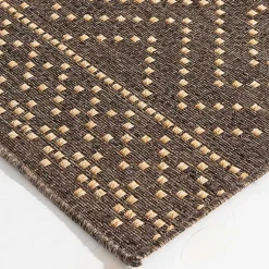 Kirklands Home Adelaide Diamond Outdoor Area Rug, 5x7 Brown Best