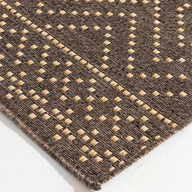 Kirklands Home Adelaide Diamond Outdoor Area Rug, 5x7 Brown Best