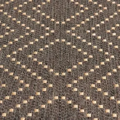 Kirklands Home Adelaide Diamond Outdoor Area Rug, 5x7 Brown Best