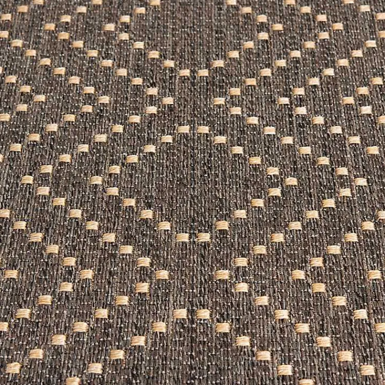 Kirklands Home Adelaide Diamond Outdoor Area Rug, 5x7 Brown Best