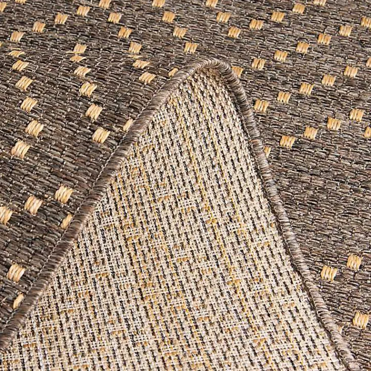 Kirklands Home Adelaide Diamond Outdoor Area Rug, 5x7 Brown Best