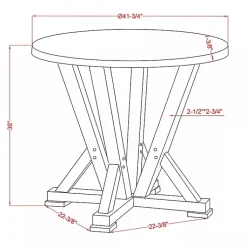 Kirklands Home Brown and Antique White Wood Counter Table Clearance
