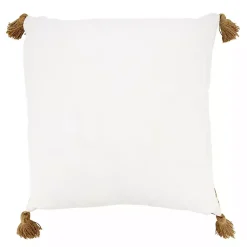 Pillows>Kirklands Home and Cream Checkered Tassel Throw Pillow Brown