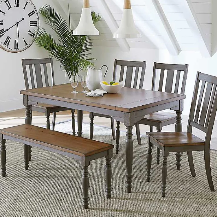 Kirklands Home and Gray Wooden Dining Chairs, Set of 2 Brown Online