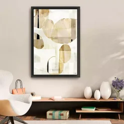 Kirklands Home Brown and Tan Shapes Framed Canvas Art Print Online