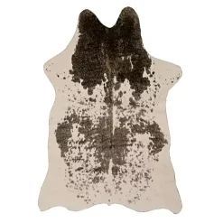 Kirklands Home Brown and White Faux Cow Hide Area Rug, 5x7 Best