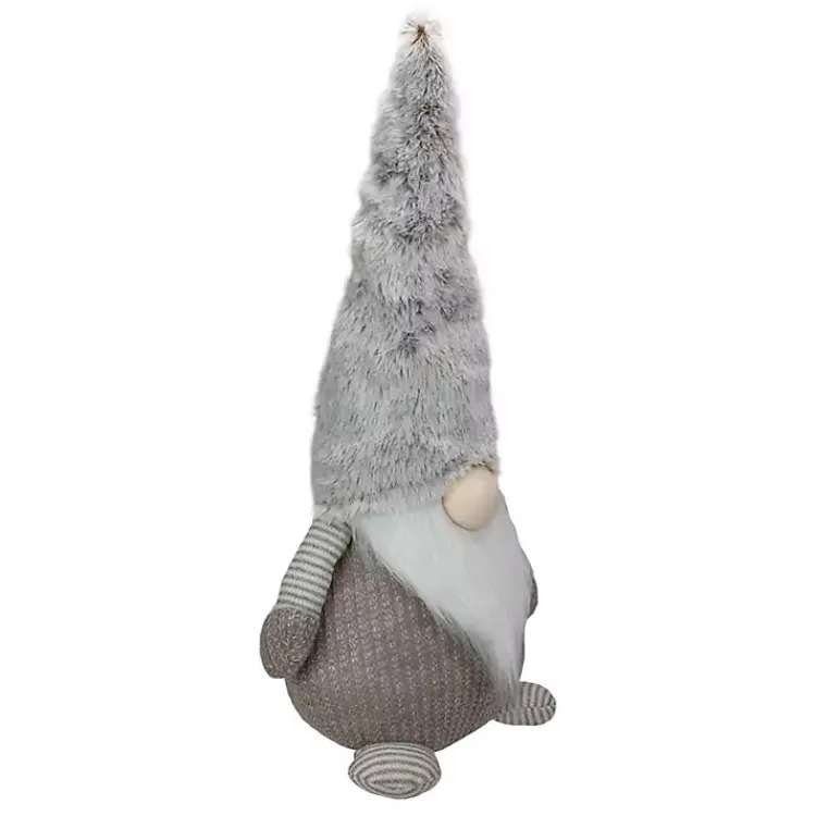 Christmas Decorations>Kirklands Home Brown and White Knit LED Gnome