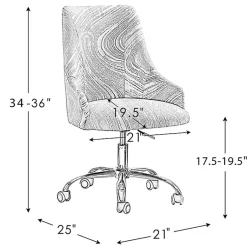 Kirklands Home Brown and White Upholstered Cow Print Office Chair New
