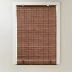 Kirklands Home Bamboo Light Filtering Roman Shade, 29 in. Brown Clearance