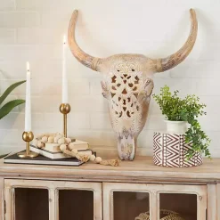 Kirklands Home Bohemian Bull Wall Plaque Brown Sale