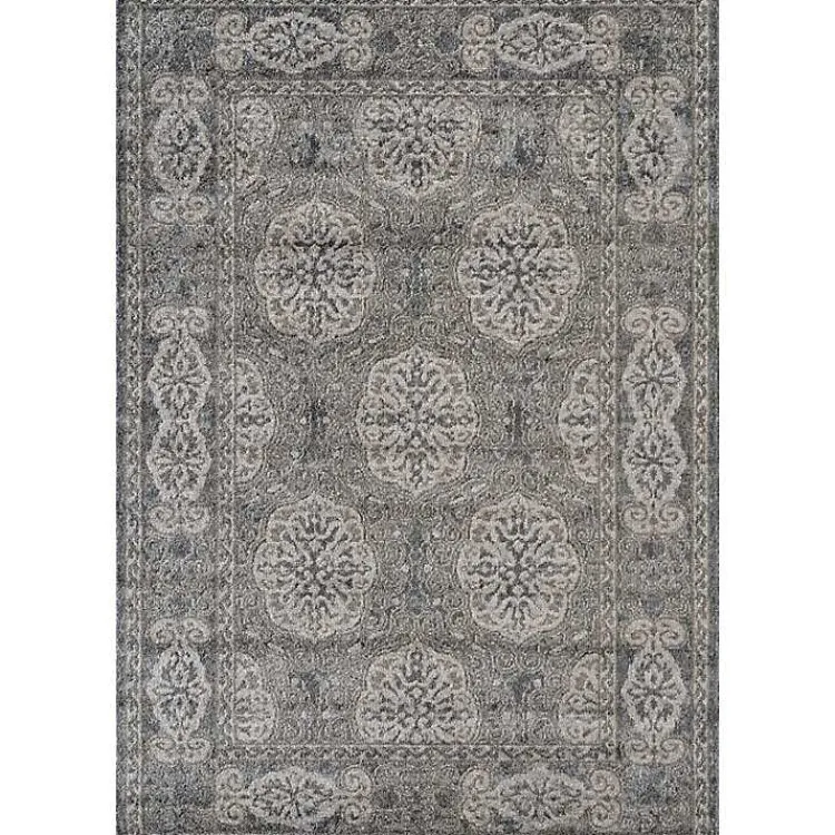 Kirklands Home Bordered Pattern Area Rug, 4x6 Brown Clearance