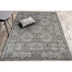 Kirklands Home Bordered Pattern Area Rug, 4x6 Brown Clearance