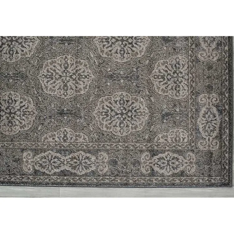Kirklands Home Bordered Pattern Area Rug, 4x6 Brown Clearance