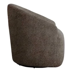 Kirklands Home Boucle Barrel Swivel Accent Chair Brown Sale