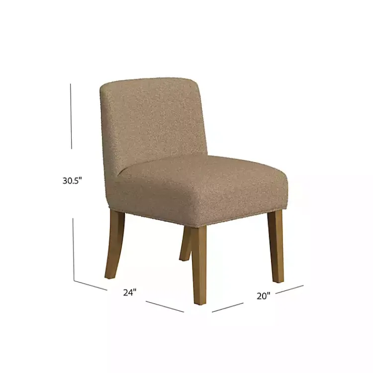 Kirklands Home Boucle Upholstered Dining Chair Brown