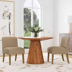 Kirklands Home Boucle Upholstered Dining Chair Brown