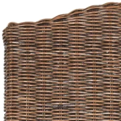 Kirklands Home Camelback Wicker Dining Chairs, Set of 2 Brown New
