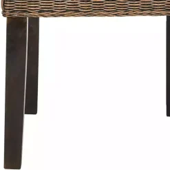 Kirklands Home Camelback Wicker Dining Chairs, Set of 2 Brown New
