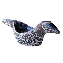 Decorative Bowls & Jars>Kirklands Home Carved Bird Wood Bowl Brown