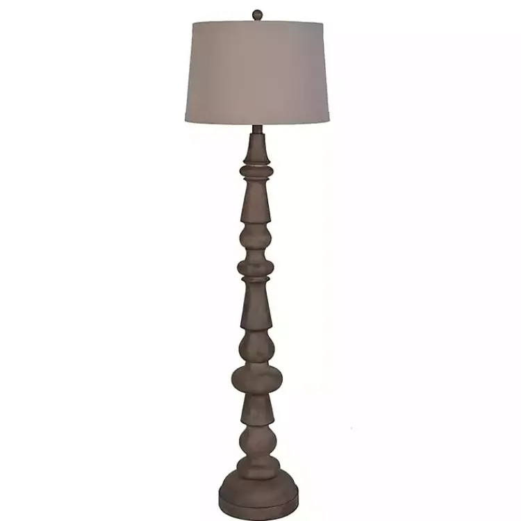 Kirklands Home Carved Spindle Floor Lamp Brown Online