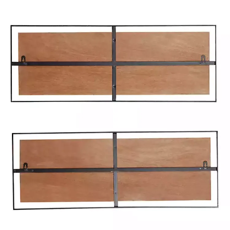 Kirklands Home Chevron Wood Wall Plaques, Set of 2 Brown Discount