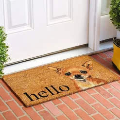 Kirklands Home Chihuahua Hello Doormat Brown Discount