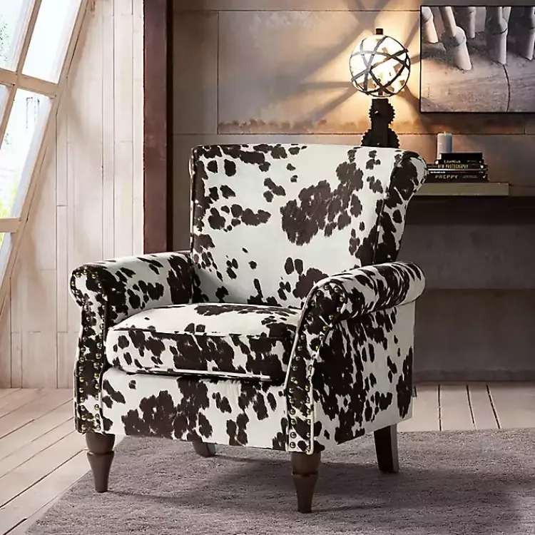 Kirklands Home Brown Cow Print Upholstered Accent Chair Online