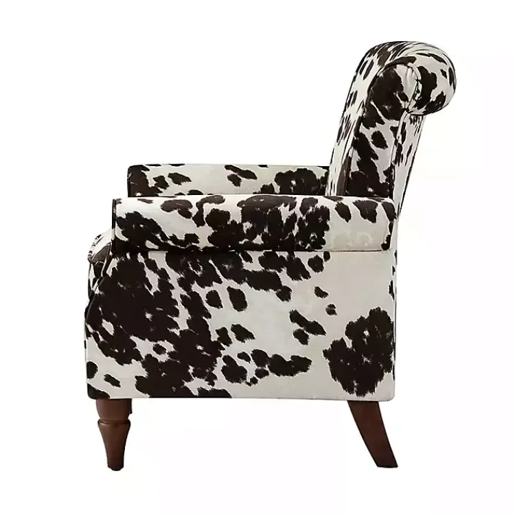 Kirklands Home Brown Cow Print Upholstered Accent Chair Online