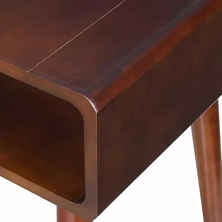 Kirklands Home Curved Edge Open Shelf Accent Table Brown Discount