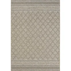 Kirklands Home Diamond Lattice Indoor/Outdoor Rug, 5x7 Brown Best