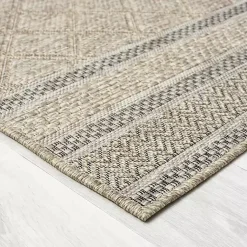 Kirklands Home Diamond Lattice Indoor/Outdoor Rug, 5x7 Brown Best