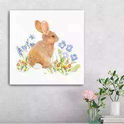 Easter Decorations>Kirklands Home Brown Easter Bunny Canvas Art Print