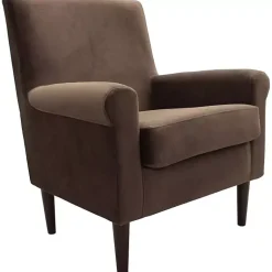 Kirklands Home Ellen Rolled Arms Accent Chair Brown Best