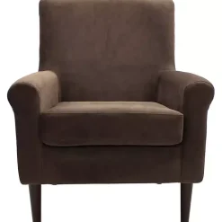 Kirklands Home Ellen Rolled Arms Accent Chair Brown Best