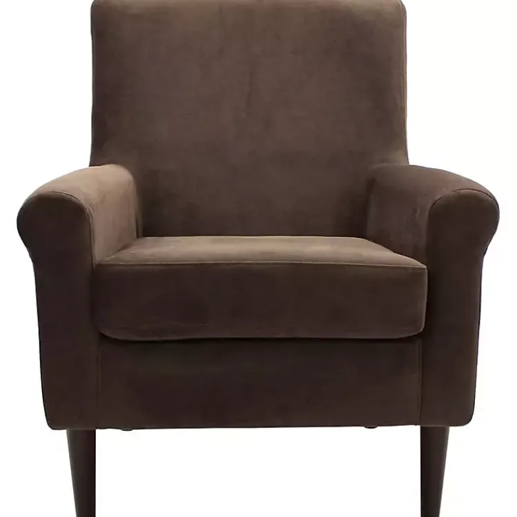 Kirklands Home Ellen Rolled Arms Accent Chair Brown Best