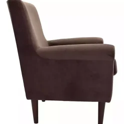 Kirklands Home Ellen Rolled Arms Accent Chair Brown Best