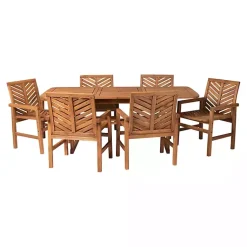 Kirklands Home Extendable Table 7-pc. Outdoor Dining Set Brown Hot