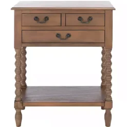 Kirklands Home Farmhouse 3-Drawer Console Table Brown