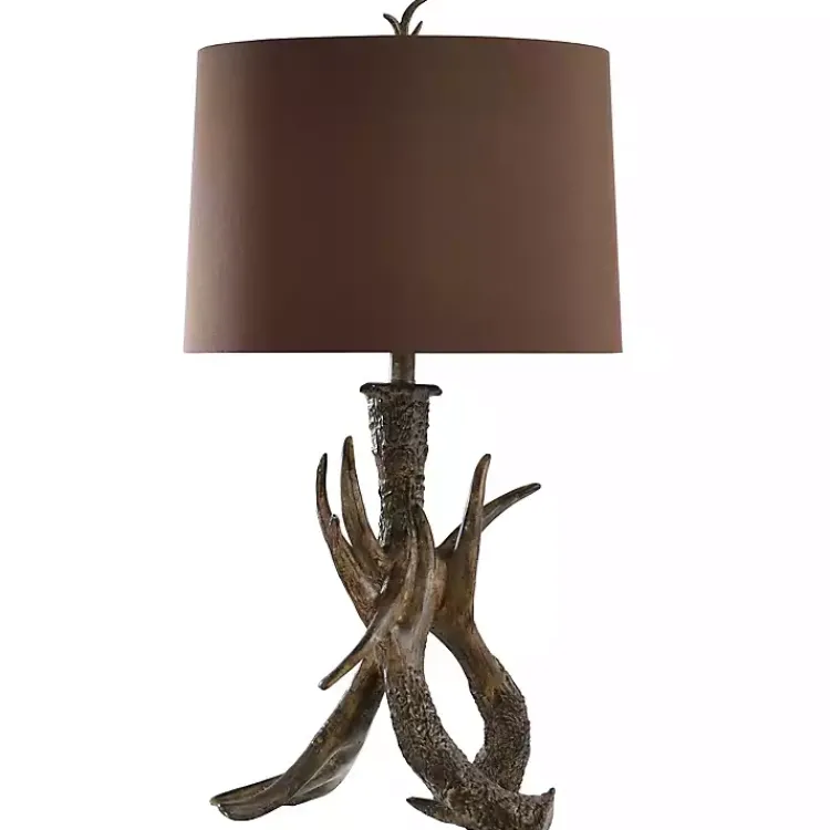 Kirklands Home Faux Antler Table Lamp Brown Hot