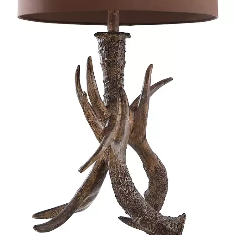 Kirklands Home Faux Antler Table Lamp Brown Hot