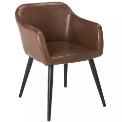 Kirklands Home Faux Leather Adalena Accent Chair Brown Hot