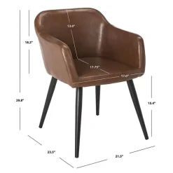 Kirklands Home Faux Leather Adalena Accent Chair Brown Hot