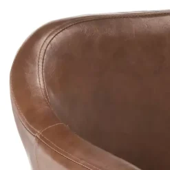 Kirklands Home Faux Leather Adalena Accent Chair Brown Hot