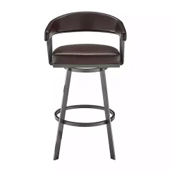 Kirklands Home Faux Leather Chelsea Swivel Bar Stool Brown Online