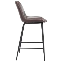 Kirklands Home Faux Leather Highback Counter Stool Brown Discount