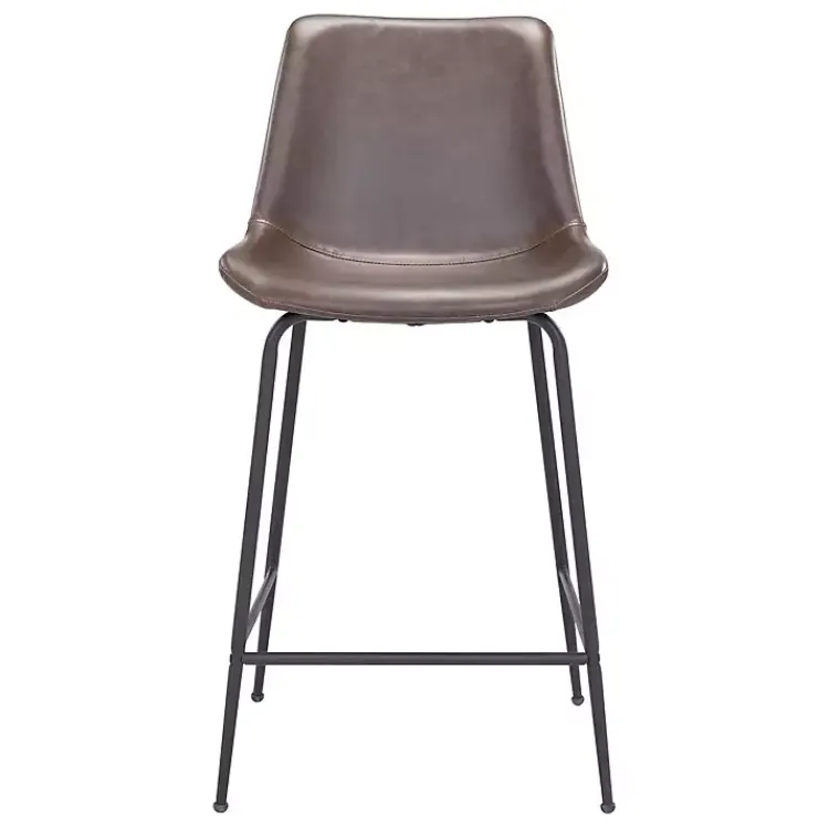 Kirklands Home Faux Leather Highback Counter Stool Brown Discount