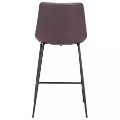 Kirklands Home Faux Leather Highback Counter Stool Brown Discount
