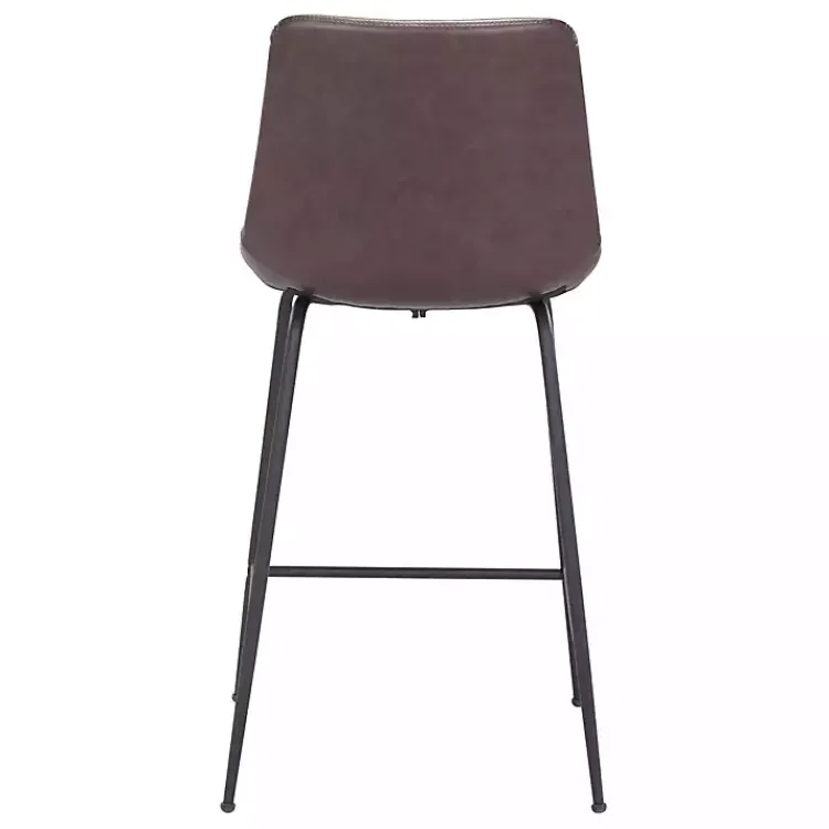 Kirklands Home Faux Leather Highback Counter Stool Brown Discount