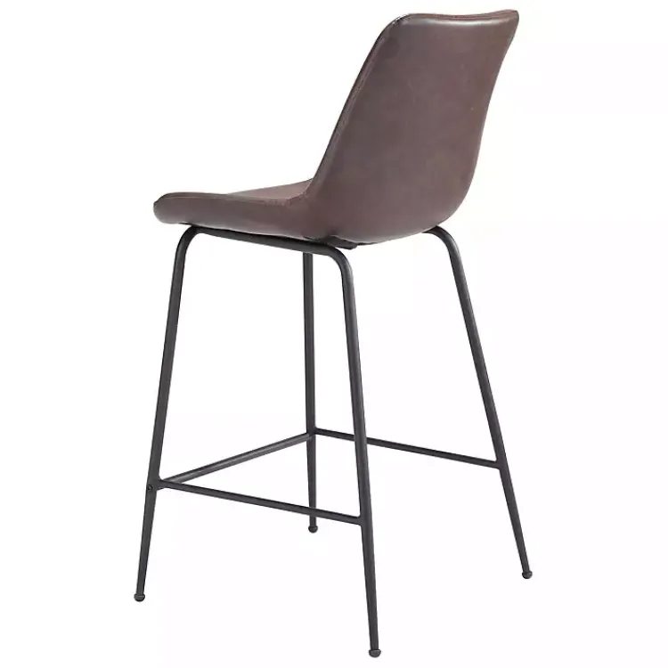 Kirklands Home Faux Leather Highback Counter Stool Brown Discount