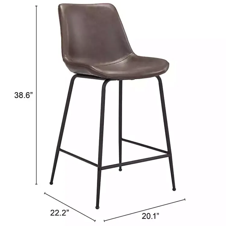 Kirklands Home Faux Leather Highback Counter Stool Brown Discount